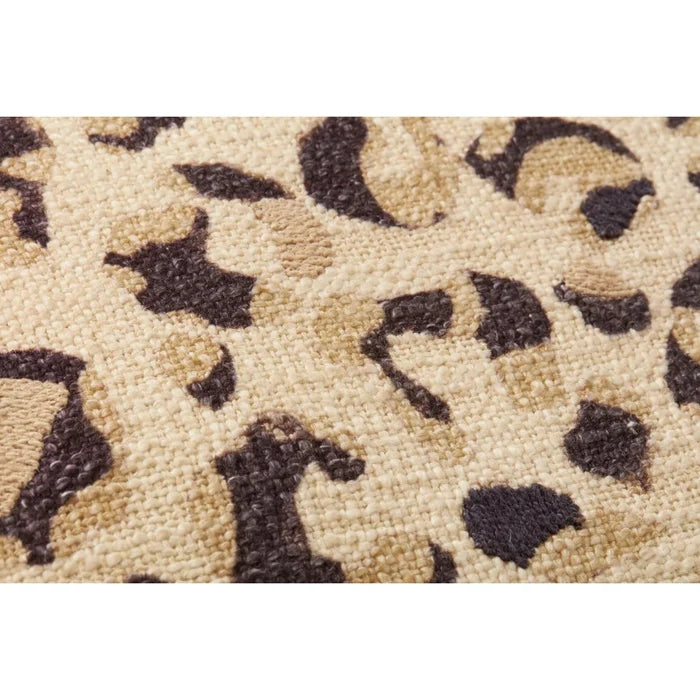 Leopard Spot Ivory Black Cotton Pillow - Rugs by Roo