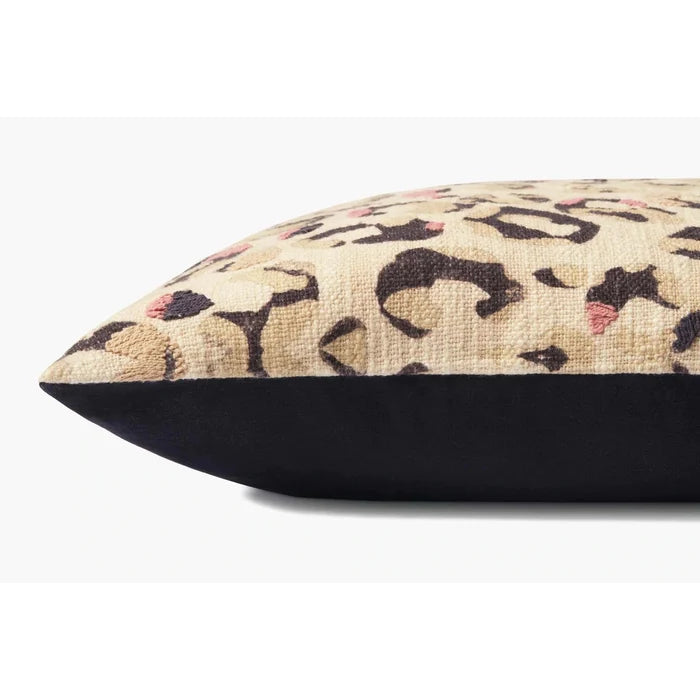 Leopard Spot Ivory Pink Cotton Pillow - Rugs by Roo