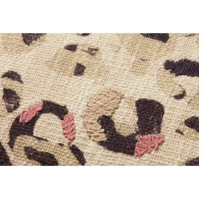 Leopard Spot Ivory Pink Cotton Pillow - Rugs by Roo