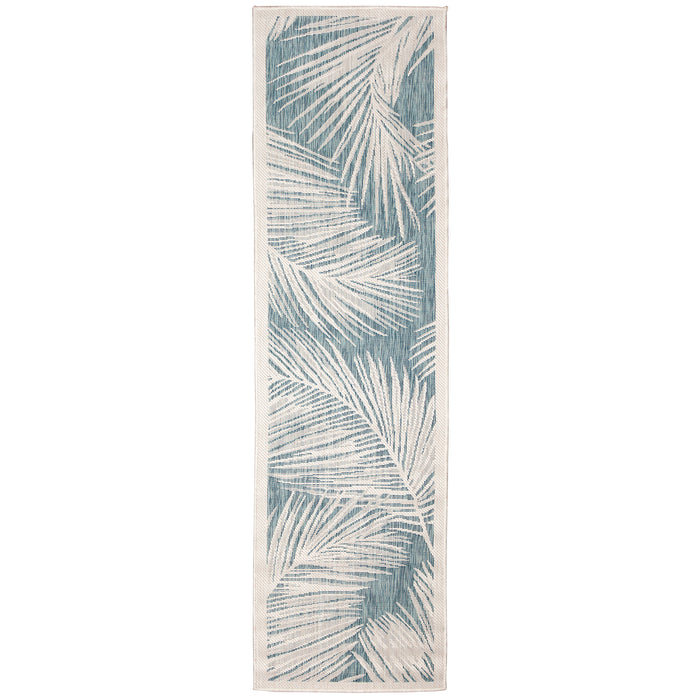 Liora Manne Carmel Fronds Indoor Outdoor Area Rug Aqua
