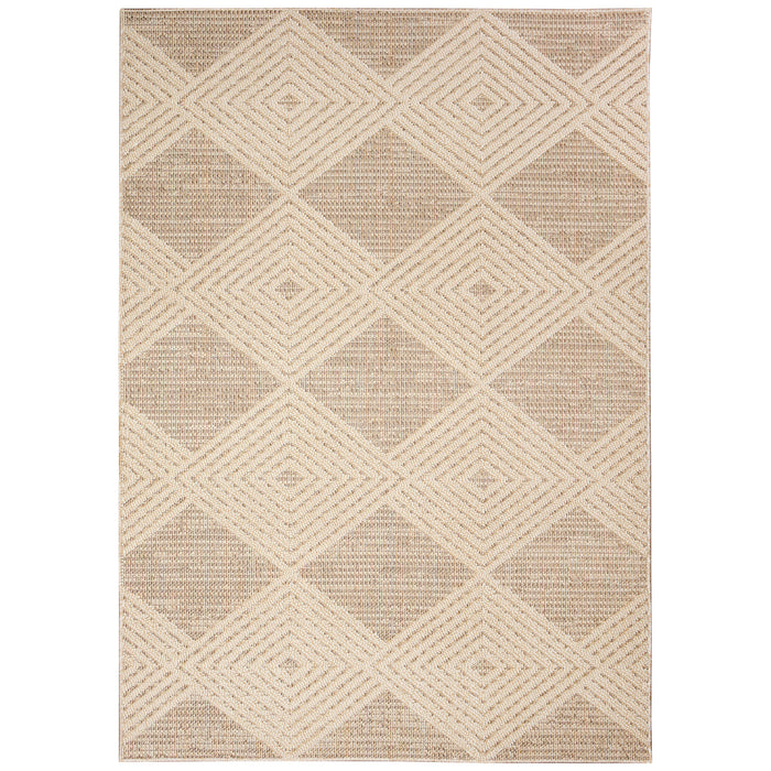Liora Manne Dunes Modern Diamond Indoor Outdoor Area Rug Sand