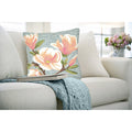 Liora Manne Frontporch Magnolia Indoor Outdoor Pillow Chambray