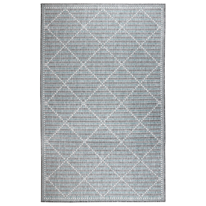 Liora Manne Malibu Checker Diamond Indoor Outdoor Area Rug Aqua