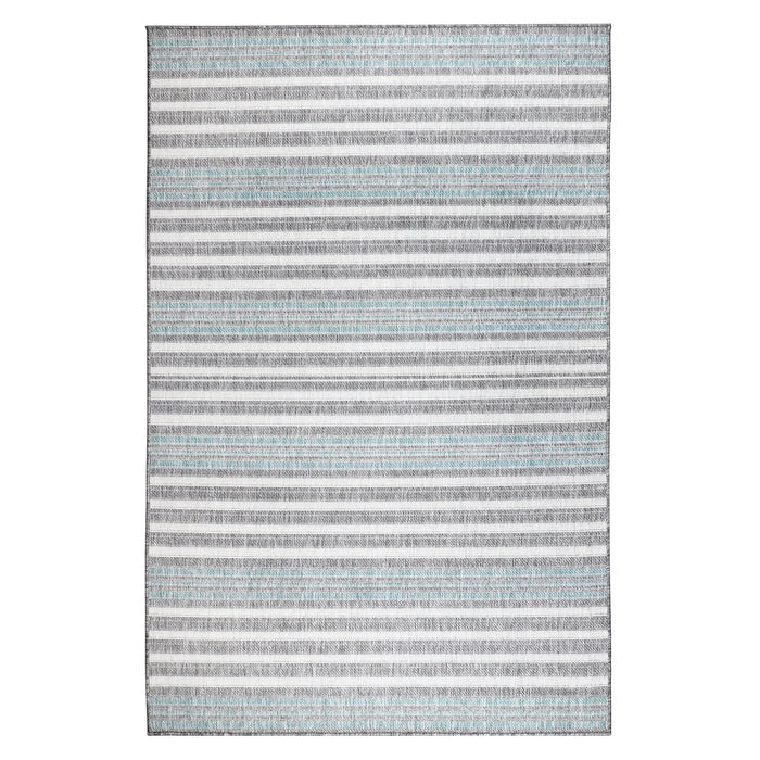 Liora Manne Malibu Faded Stripe Indoor Outdoor Area Rug Aqua
