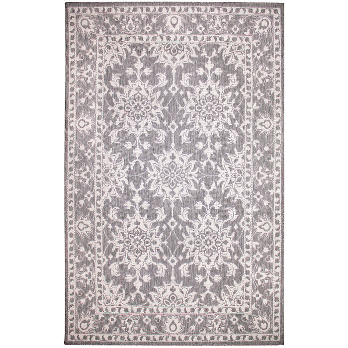 Liora Manne Malibu Kashan Indoor Outdoor Area Rug Silver