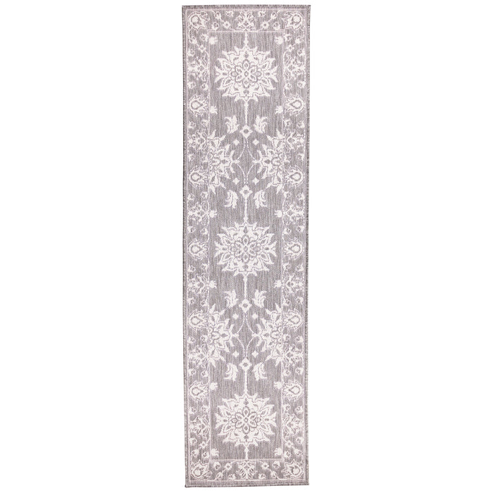 Liora Manne Malibu Kashan Indoor Outdoor Area Rug Silver