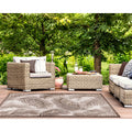 Liora Manne Malibu Palm Indoor Outdoor Area Rug Neutral