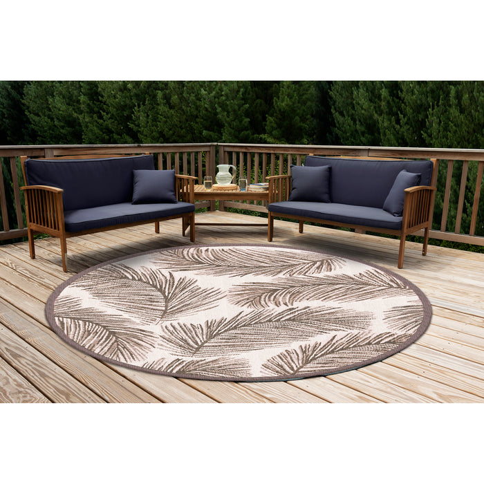 Liora Manne Malibu Palm Indoor Outdoor Area Rug Neutral