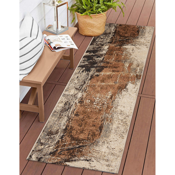 Liora Manne Marina Moderne Indoor Outdoor Area Rug Bronze