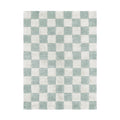 Little Chefs Kitchen Tiles Blue Sage Washable Rug - Rugs by Roo