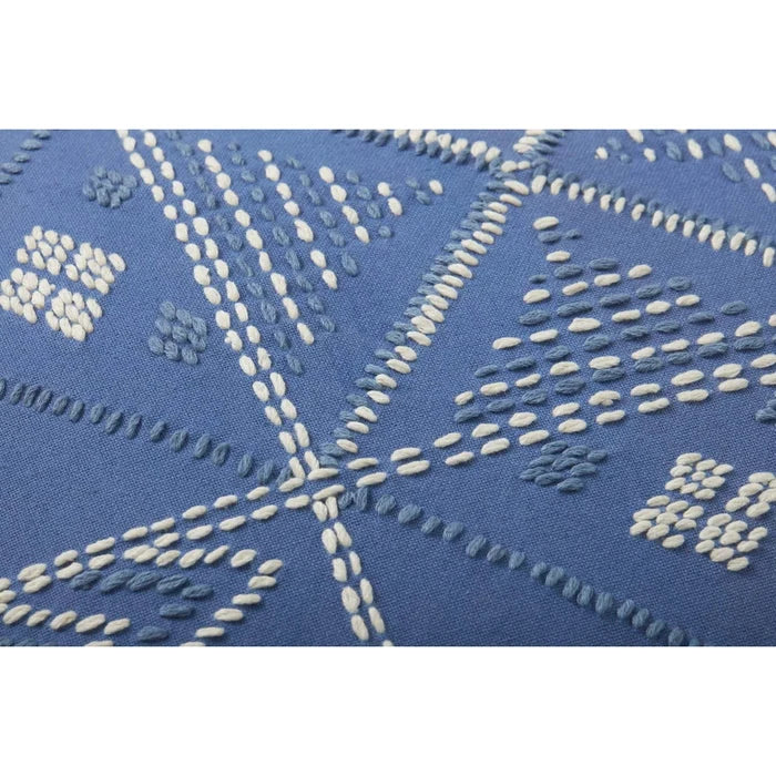 Loloi Blue Ivory Cotton Pillow - Rugs by Roo
