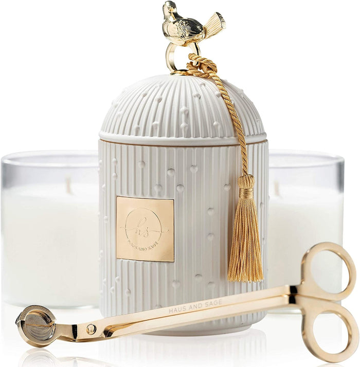 Luxury 4 Piece Candle Set with Soy Candles Refills