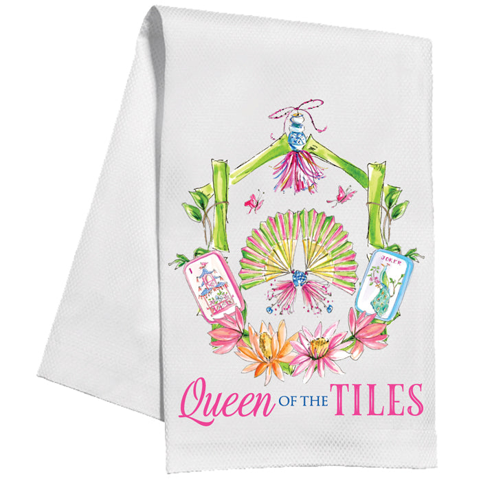 MAHJONG QUEEN OF THE TILES TEA TOWEL