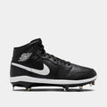 Side view of Men's Jordan 1 Retro Metal Baseball Cleats.