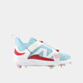 Side view of Men's New Balance FuelCell Lindor 2 Summer Storm Baseball Cleats.