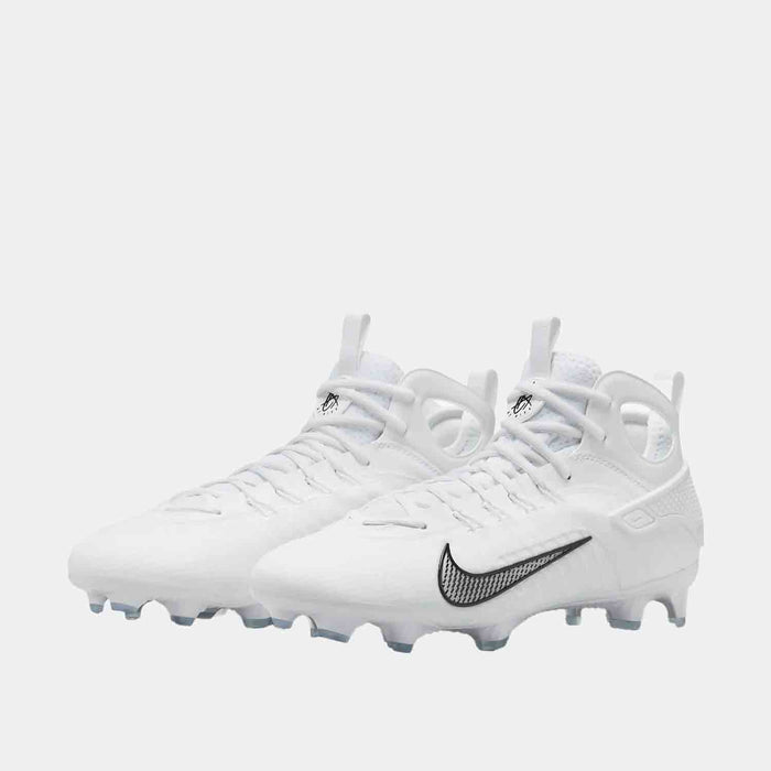 Front view of the Men's Nike Huarache 9 Elite Mid Lacrosse Cleats.