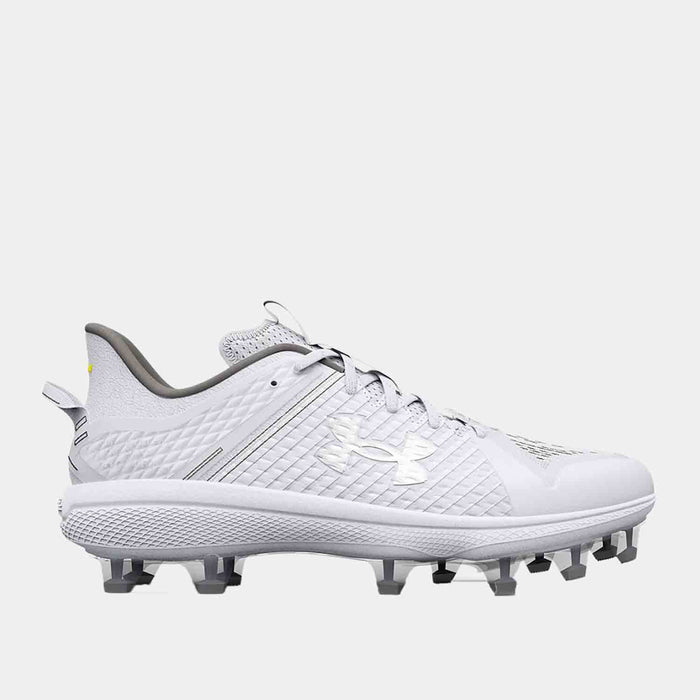 Side view of Men's UA Yard Low MT TPU Baseball Cleats.