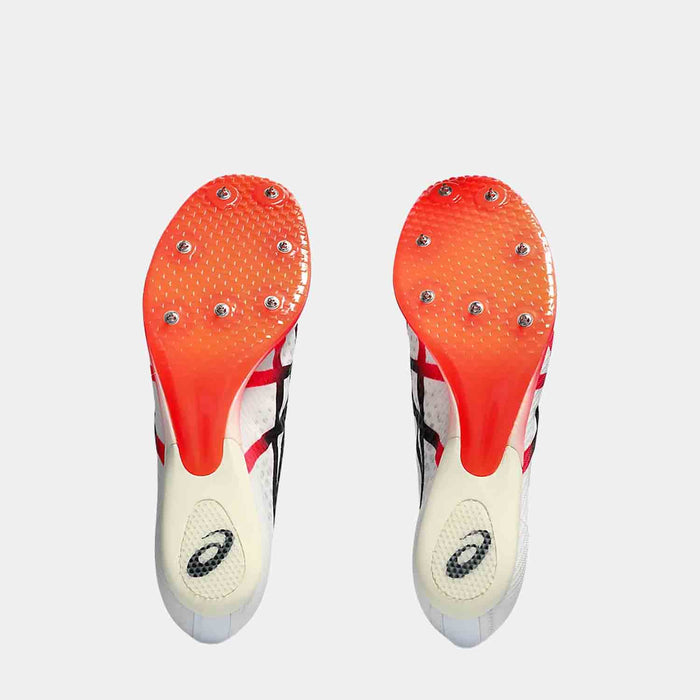 Bottom view of Asics Metaspeed Sprint Spikes.