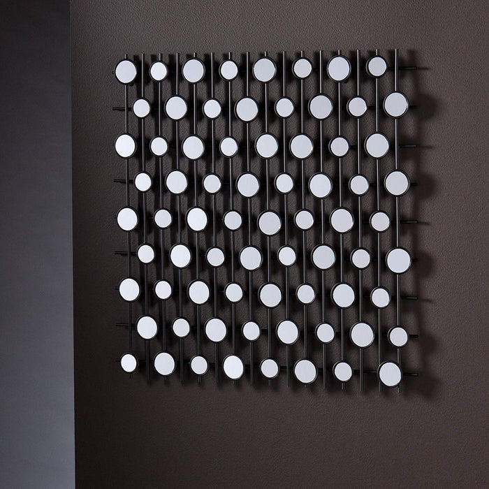 Mirrored Wall Sculpture, Black