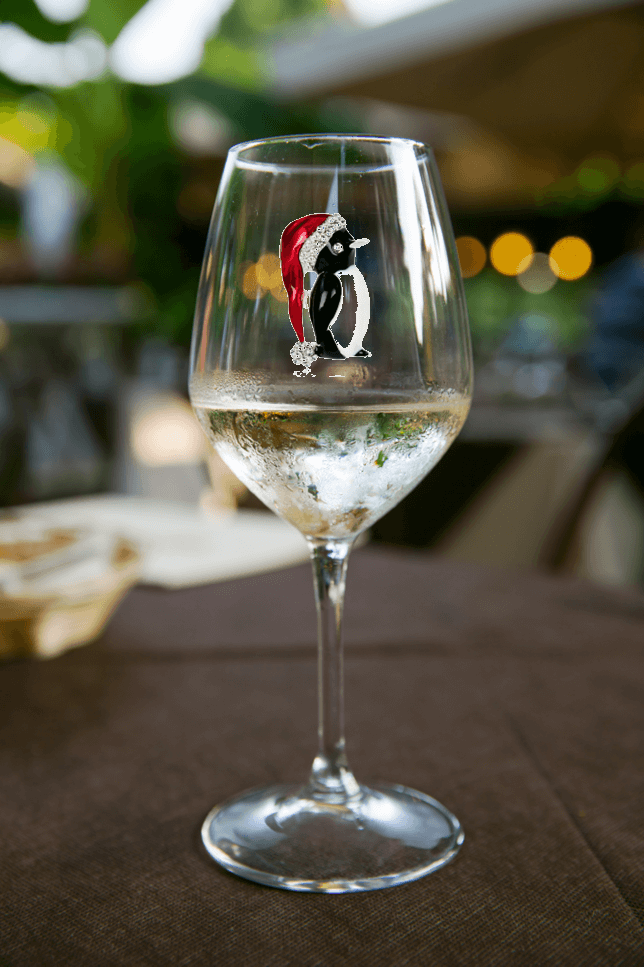 🐧🎅✨ NEW – Christmas Penguin in Santa Hat Tipsy Sips! – Holiday Collection