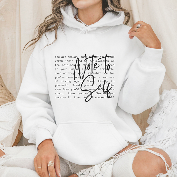 Note to Self Definition Motivational Graphic Hoodie