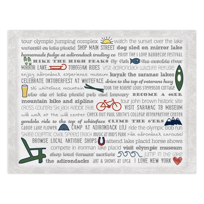 Notecards - Set of 10 Adirondack Bucket List