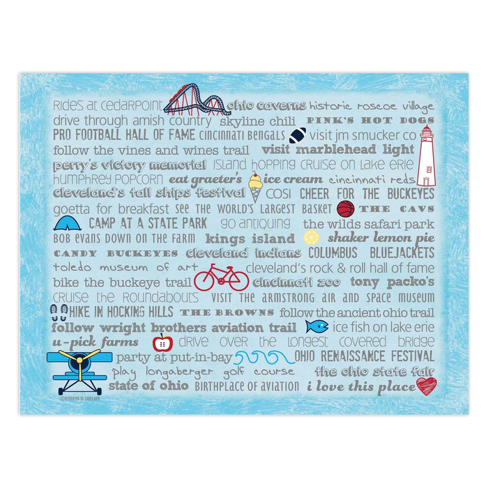 Notecards - Set of 10 Ohio Bucket List