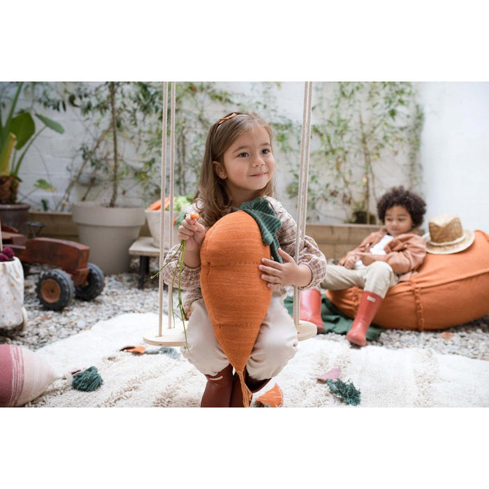 Rugs by Roo | Lorena Canals Oli & Carol Cathy the Carrot Knitted Cushion-SC-CATHY