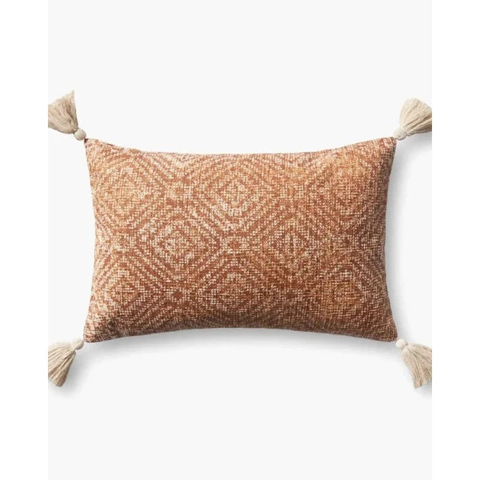 Orange Tassel Cotton Pillow - Rugs by Roo