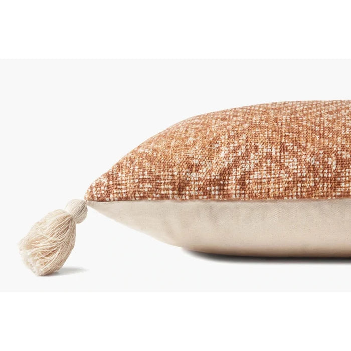 Orange Tassel Cotton Pillow - Rugs by Roo