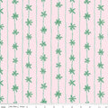 Pillowcase - Forever Neverland Palm Stripe Pink Cotton