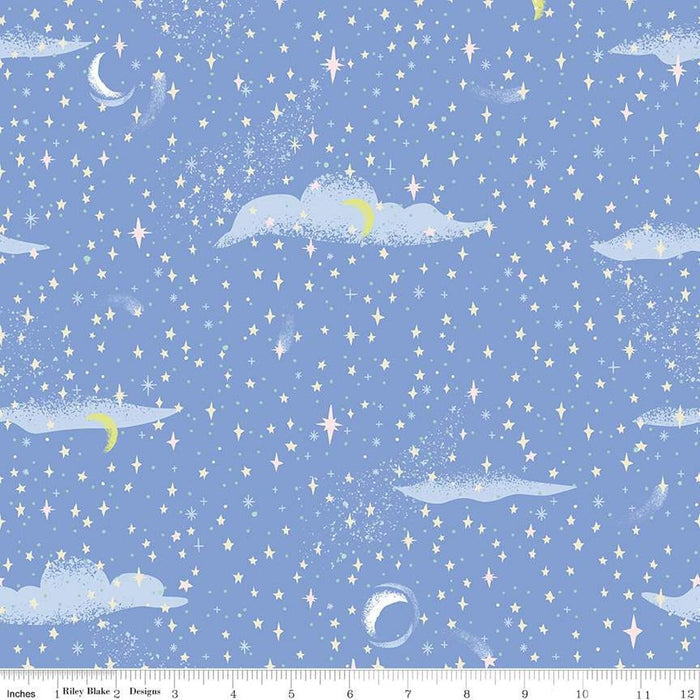 Pillowcase - Forever Neverland Pixie Dust Periwinkle Cotton