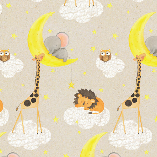 Pillowcase - Jungle Animal Celestial Beige Comfy Flannel