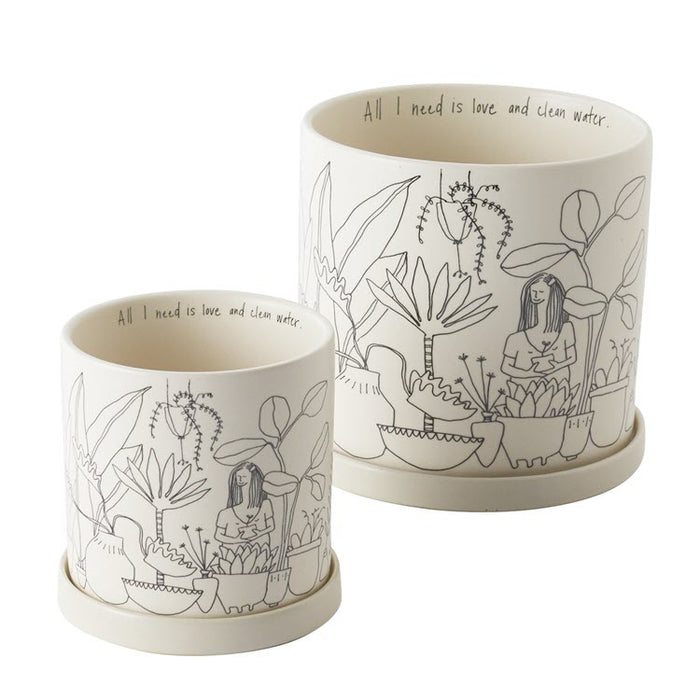 Plant Lady Pot (Two Sizes)