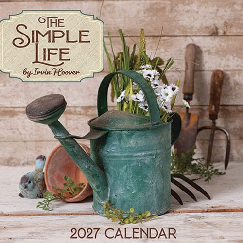 Primitive Country Wall Calendar - The Simple Life by Irvin Hoover 2027 - Primitive Star Quilt Shop