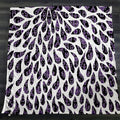 Purple Paisley Rain Drop Pattern Fleece Sherpa Blanket