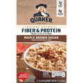 QUAKER FIBER & PROTEIN OATMEAL MAPLE BROWN SUGAR 12.1 OZ