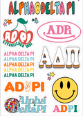 Rainbow Sticker Sheet- Alpha Delta Pi