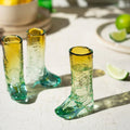 Recycled Glass Boot Shot Glasses Box/6