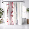 Red Minimalist Drip Abstract Pattern Shower Curtain