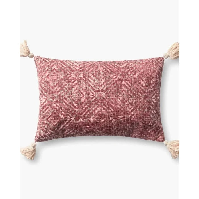 Red Tassel Cotton Pillow - Rugs by Roo