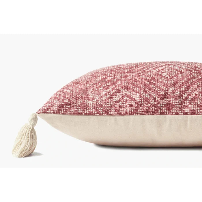 Red Tassel Cotton Pillow - Rugs by Roo