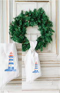 Red White and Blue Lighthouse Wreath Sash