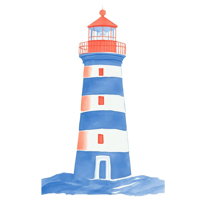 Red White and Blue Lighthouse Wreath Sash