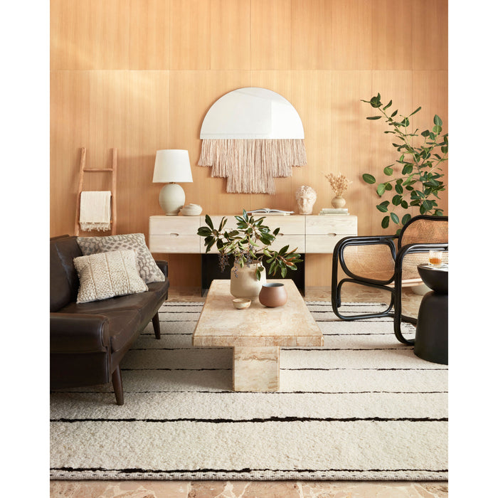 Rugs by Roo Loloi Roman Ivory Black Area Rug in size 2' 0" x 3' 0"