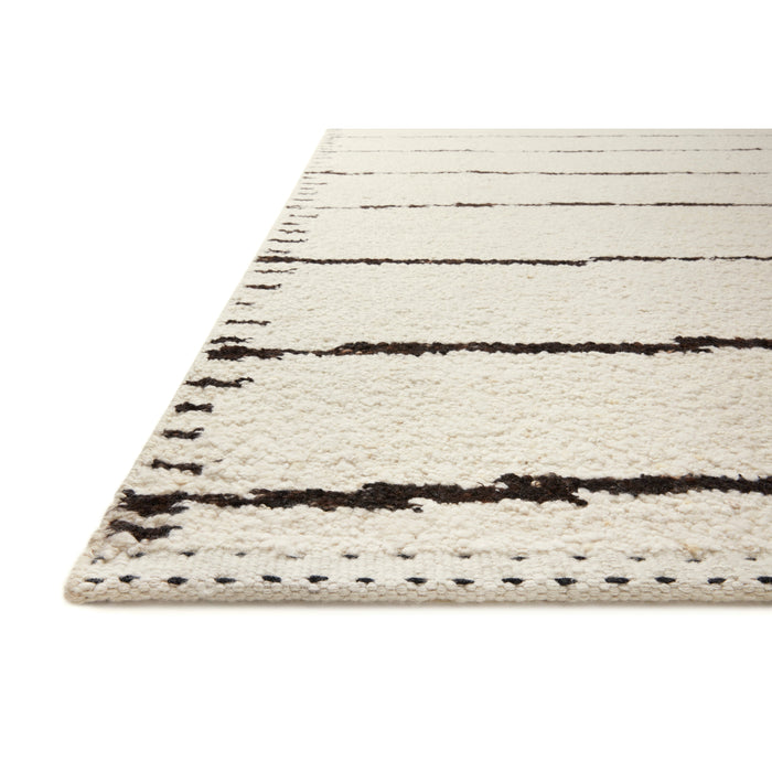 Rugs by Roo Loloi Roman Ivory Black Area Rug in size 4' 0" x 6' 0"