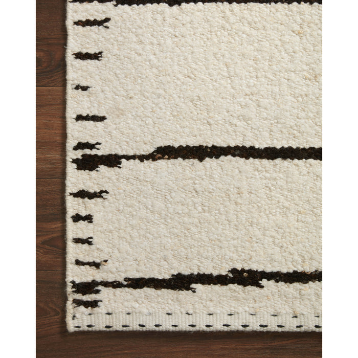 Rugs by Roo Loloi Roman Ivory Black Area Rug in size 5' 6" x 8' 6"