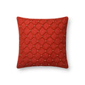 Rugs by Roo |  Loloi Rust Gold Linen Cotton Pillow 18" x 18" Cover w/Poly