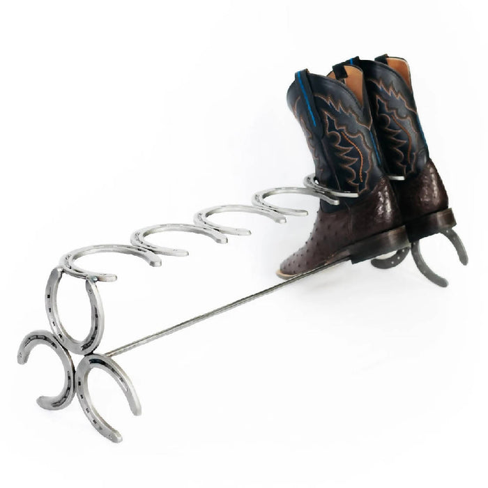 Rustic Horseshoe Boot Rack -  1, 2, 3, or 4 pairs