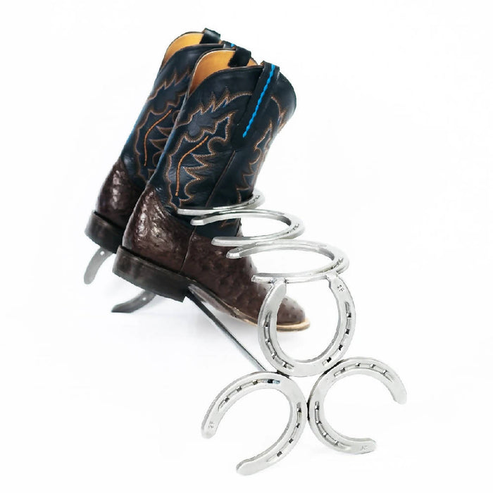 Rustic Horseshoe Boot Rack -  1, 2, 3, or 4 pairs
